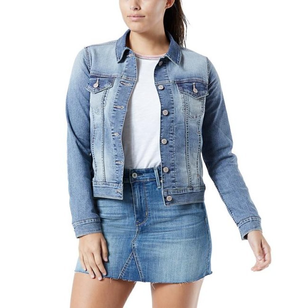 Levi Strauss & Co. Womens Size Small Denim Jean Jacket Light Wash Stretch Cotton
